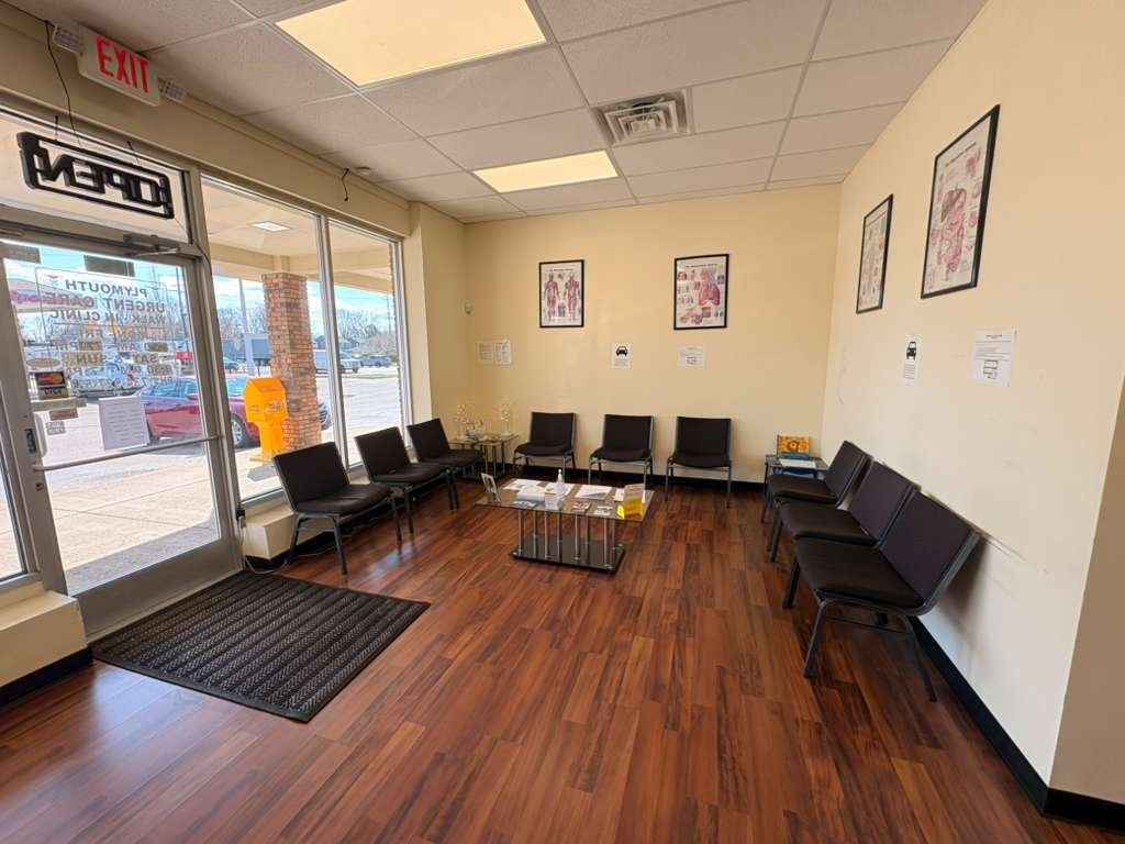 Urgent Care Plymouth - Comfortable waiting room with patient seating